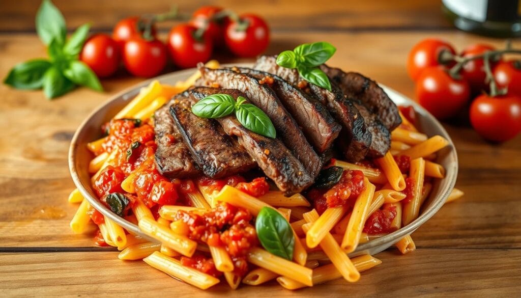 Grilled Steak Penne Arrabbiata Grilled Steak Penne Arrabbiata