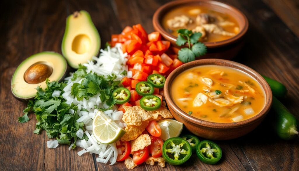 Mexican Chicken Soup Toppings Mexican Chicken Soup Toppings