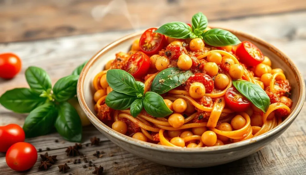 Spicy Chickpea Pasta Mediterranean Recipe Spicy Chickpea Pasta Mediterranean Recipe