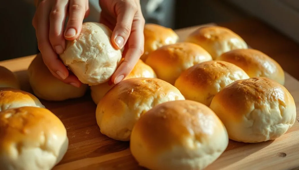 Shaping No-Rise Dough Dinner Rolls Shaping No-Rise Dough Dinner Rolls